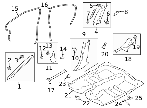 Interior Trim - Pillars for 2015 Subaru Impreza #0