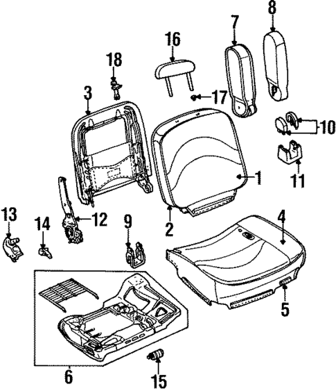 Front Seat Components for 1997 Mercury Grand Marquis #0