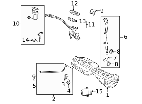 Fuel System Components for 2011 BMW X6 #0