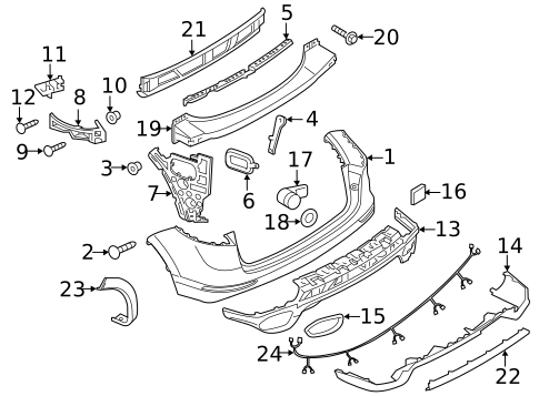 Bumper & Components - Rear for 2015 Porsche Cayenne #1