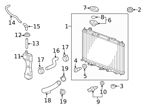 Radiator & Components for 2019 Honda Fit #0