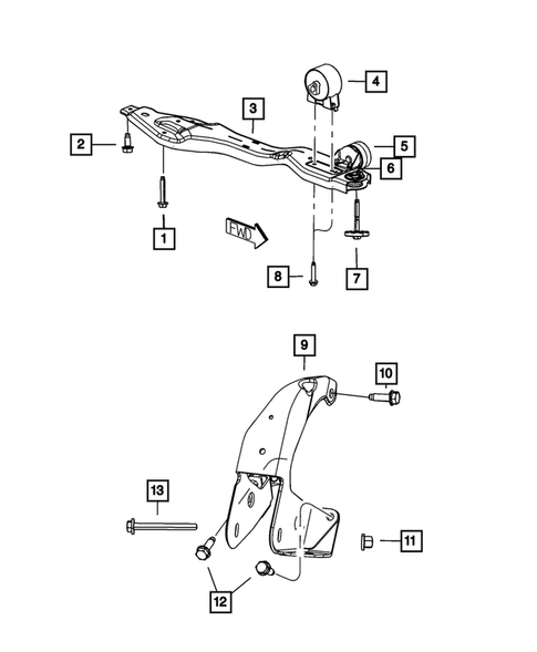 Engine Mounting for 2010 Dodge Grand Caravan #0