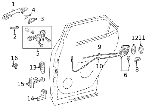 Rear Door for 2016 Lexus RX450h #1