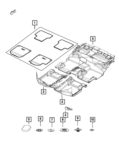 Carpets, Floor Mats, Load Floor, and Silencers for 2018 Jeep Compass #2