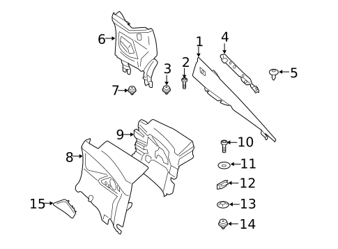 Interior Trim - Quarter Panels for 2021 BMW 840i #0