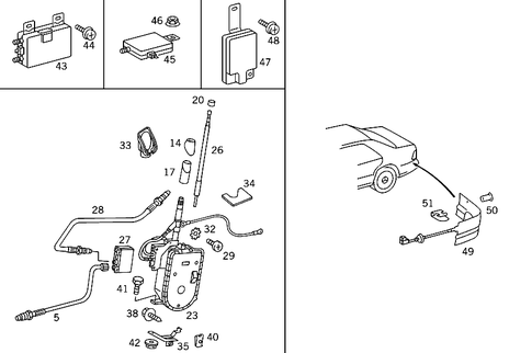 Antenna for 1992 Mercedes-Benz 400SE #1