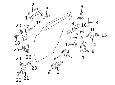 Rear Door for 2010 Lincoln MKS #1
