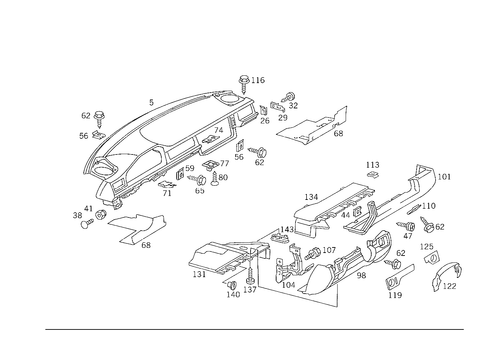 Instrument Panel for 1990 Mercedes-Benz 300CE #1