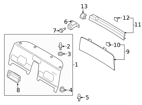 Interior Trim - Rear Body for 2015 Audi R8 #0