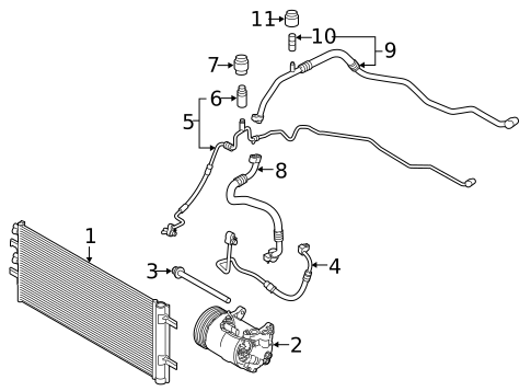 Condenser, Compressor & Lines for 2015 Mini Cooper #1