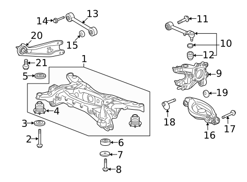 Rear Suspension for 2011 Honda Pilot #2