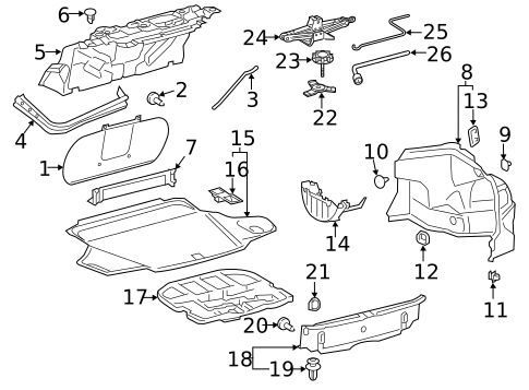 Interior Trim - Rear Body for 2018 Lexus ES350 #0