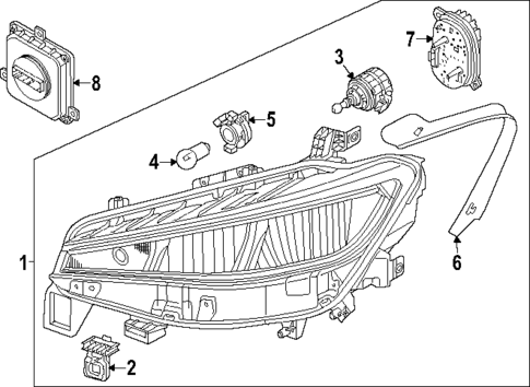 Headlamp Components for 2024 Volkswagen ID.4 #1