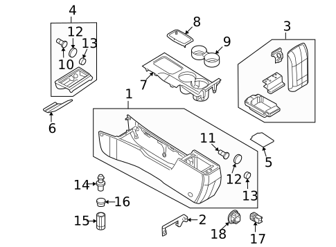 Console for 2008 Mercury Milan #0