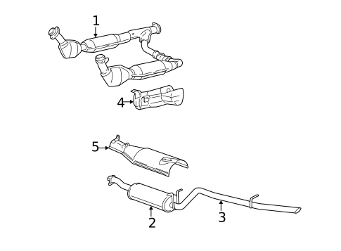 Exhaust Components for 2004 Ford Expedition #0