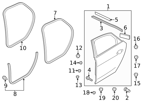 Door & Components for 2016 Audi A8 Quattro #1