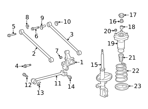 Rear Suspension for 2003 Lexus RX300 #2