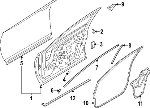 Door & Components for 2025 Nissan Murano #1