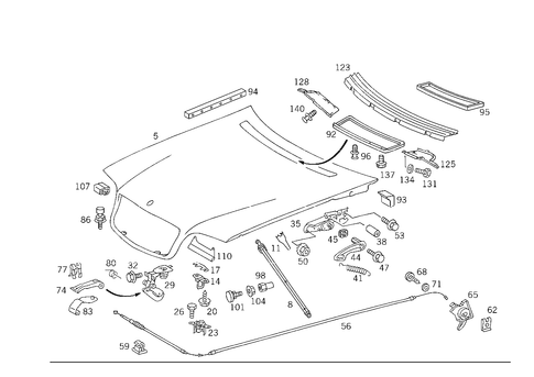 Engine Hood for 1992 Mercedes-Benz 600SEL #1