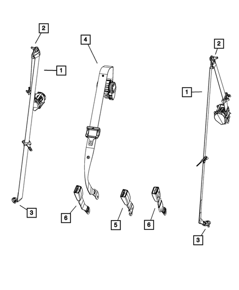 Seat Belts for 2014 Dodge Journey #0