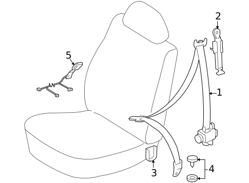 Front Seat Belts for 2006 Toyota Tacoma #0