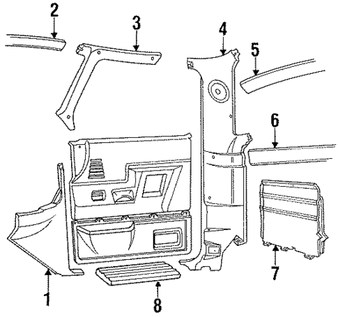 Interior Trim - Cab for 1997 Ford F-250 HD #2