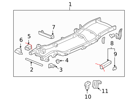 Frame & Components for 2003 Chevrolet Suburban 1500 #1