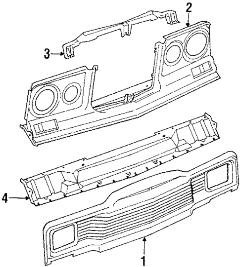 Front Panel for 1986 Jeep Cherokee #2