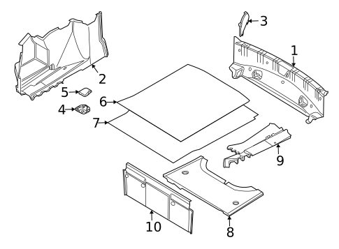 Interior Trim - Rear Body for 2010 BMW 650i #1