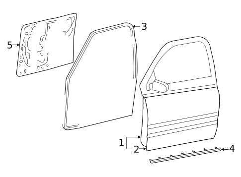 Door & Components for 2007 Dodge Ram 1500 #2