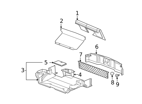 Interior Trim - Rear Body for 2005 Chevrolet Corvette #1