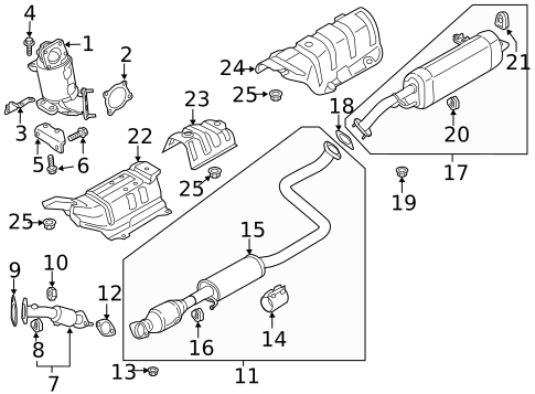 Exhaust Components for 2019 Hyundai Elantra #0