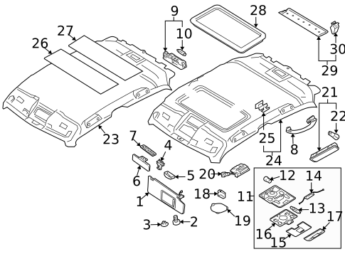 Interior Trim - Roof for 2012 Audi A3 Quattro #0