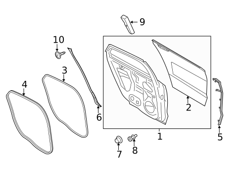 Door & Components for 2013 Lincoln MKZ #0