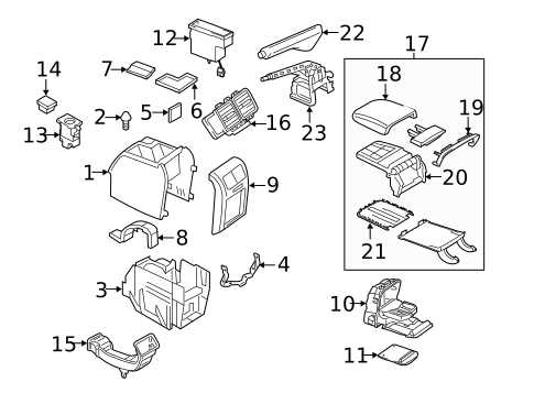 Rear Console for 2010 Volkswagen GTI #0