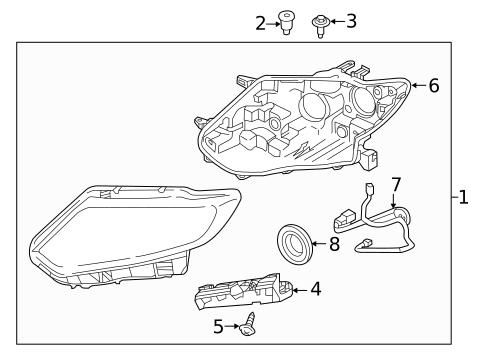 Headlamp Components for 2018 Nissan Rogue #1
