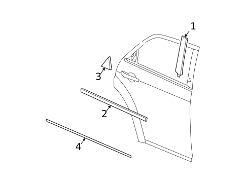 Exterior Trim - Rear Door for 2006 Dodge Magnum #0