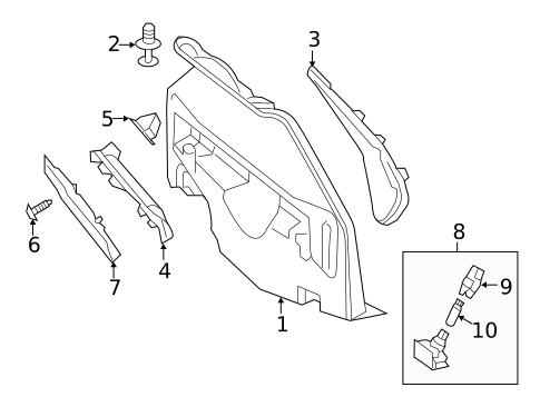 Interior Trim - Trunk for 2019 Mercedes-Benz SLC300 #0