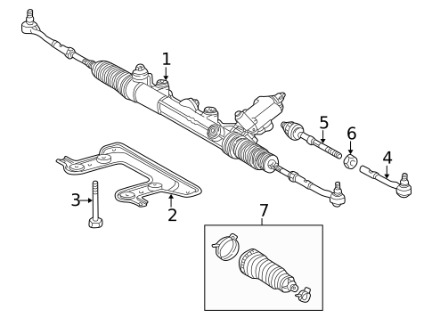 Steering Gear & Linkage for 2005 Mercedes-Benz CL65 AMG #0