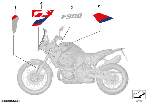 Stickers, Labels, Adhesive Film Strips for 2023 BMW-Motorrad F 900 GS #1