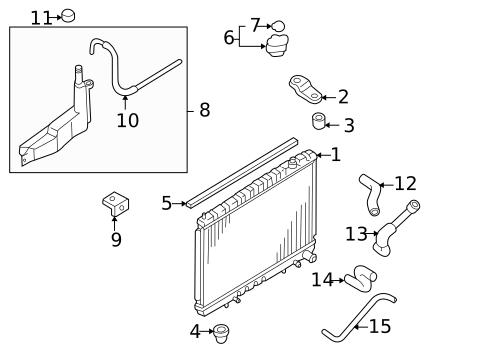 Radiator & Components for 1999 INFINITI QX4 #0