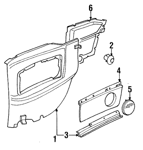 Interior Trim - Quarter Panels for 1994 Audi Cabriolet #0