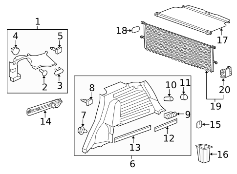 Interior Trim - Quarter Panels for 2014 Chevrolet Captiva Sport #0