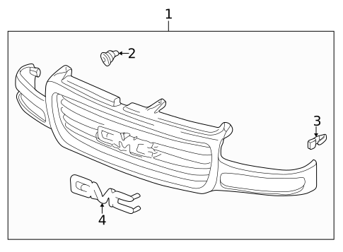 Grille & Components for 2007 GMC Sierra 1500 Classic #1