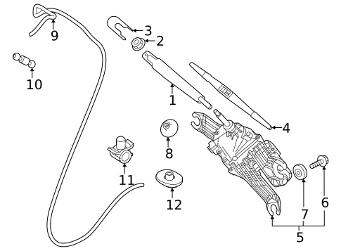 Wiper & Washer Components for 2023 Kia Niro EV #1