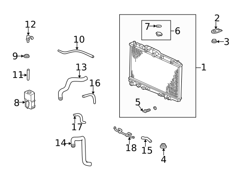 Radiator & Components for 2001 Honda Accord #0