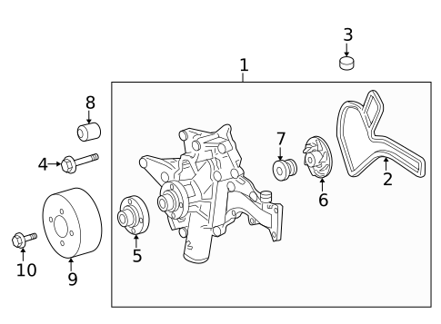Water Pump for 2006 Chrysler Crossfire #0