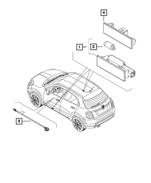 Lamps, Interior and Exterior for 2021 Fiat 500X #6