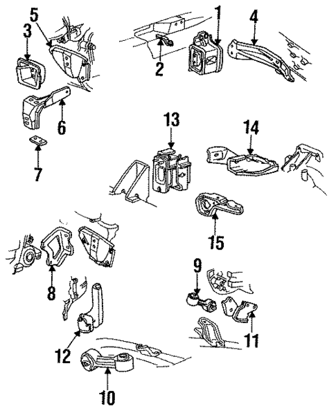 Engine & Trans Mounting for 1990 Chevrolet Corsica #0