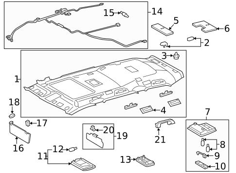 Interior Trim - Roof for 2019 Lexus LX570 #0